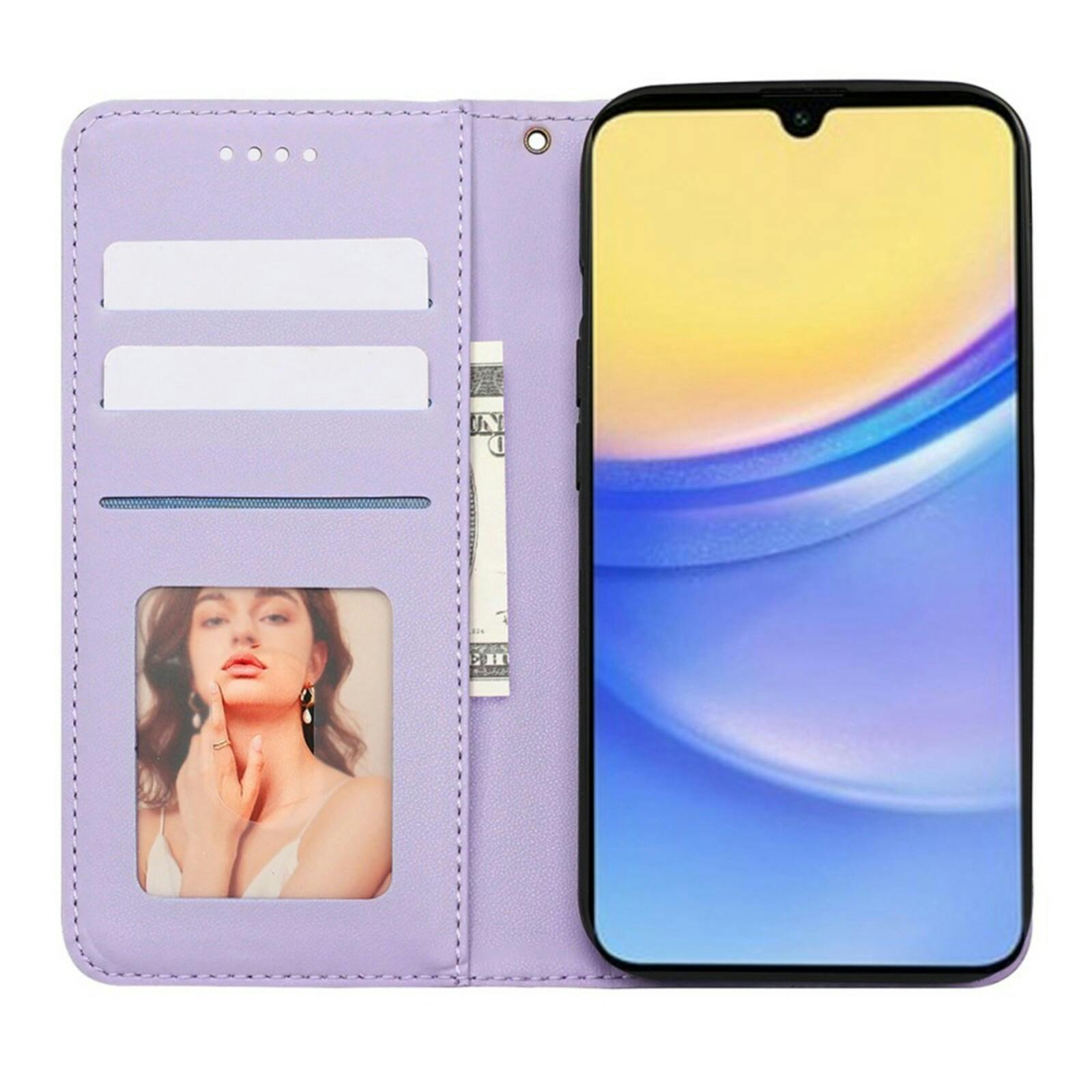 TwoTone Samsung Galaxy A16 Slim Magnetic Bookcase Paars