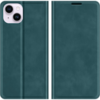 Just in Case iPhone 15 Plus Magnetisch Portemonnee Hoesje Groen - Voorkant