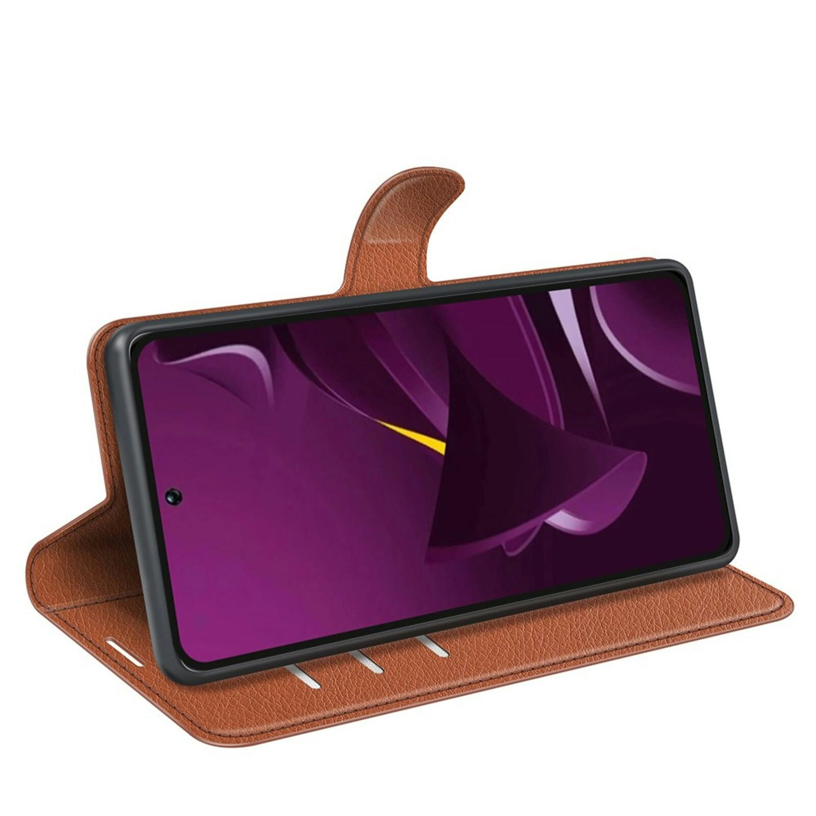 CaseBody POCO M7 Pro 5G Bookcase Hoesje Bruin