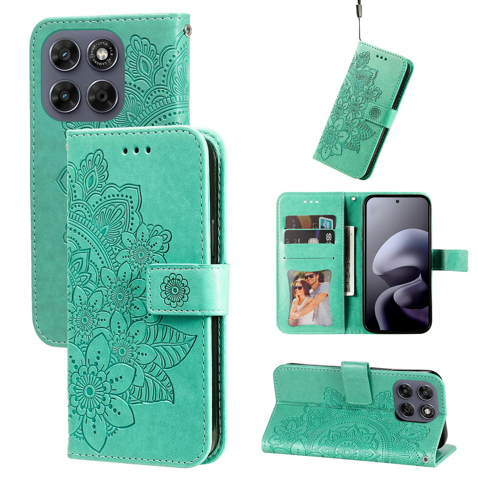 Comfycase Motorola Moto G67 Mandala Wallet Groen