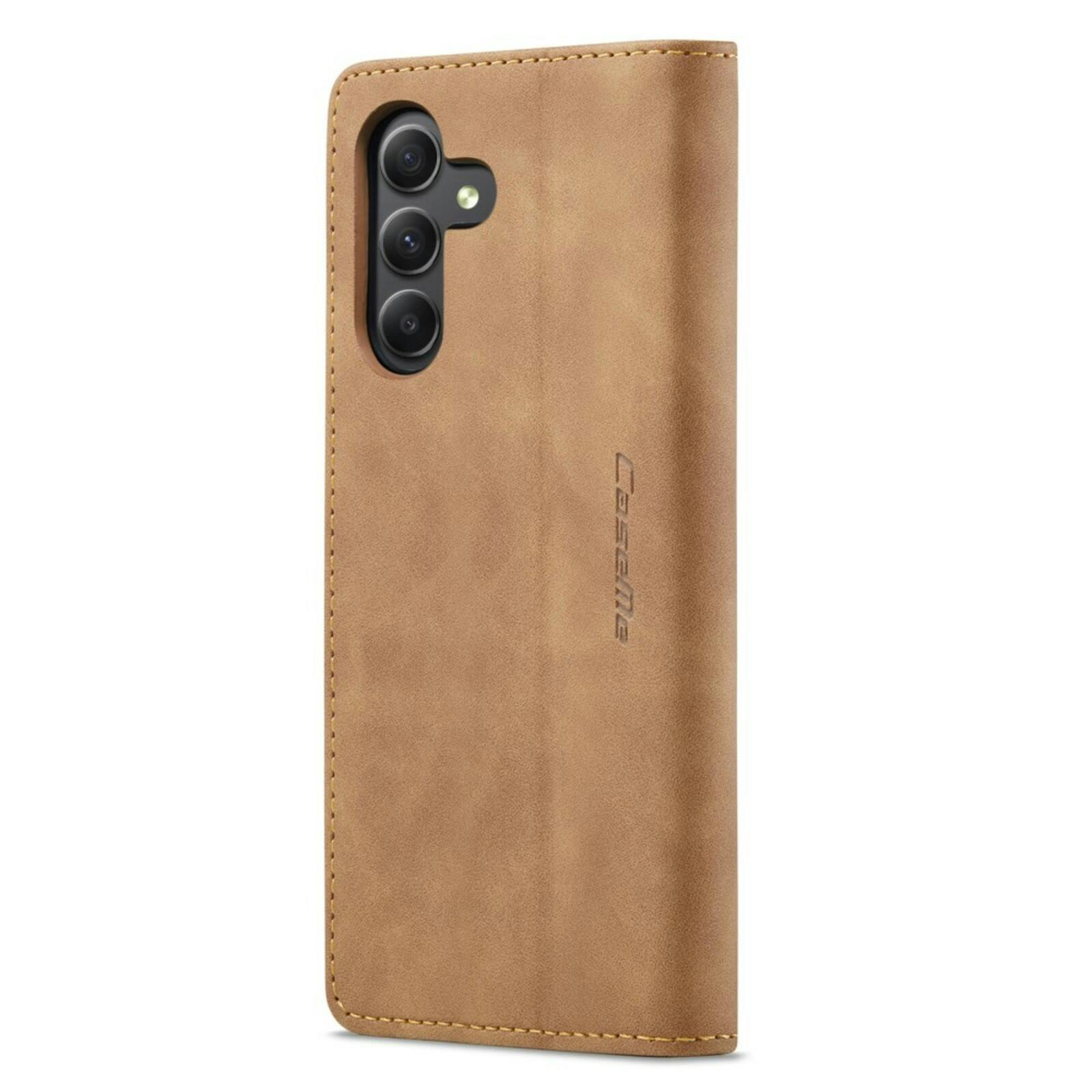 Caseme Samsung A15 Business Bookcase Hoesje Bruin
