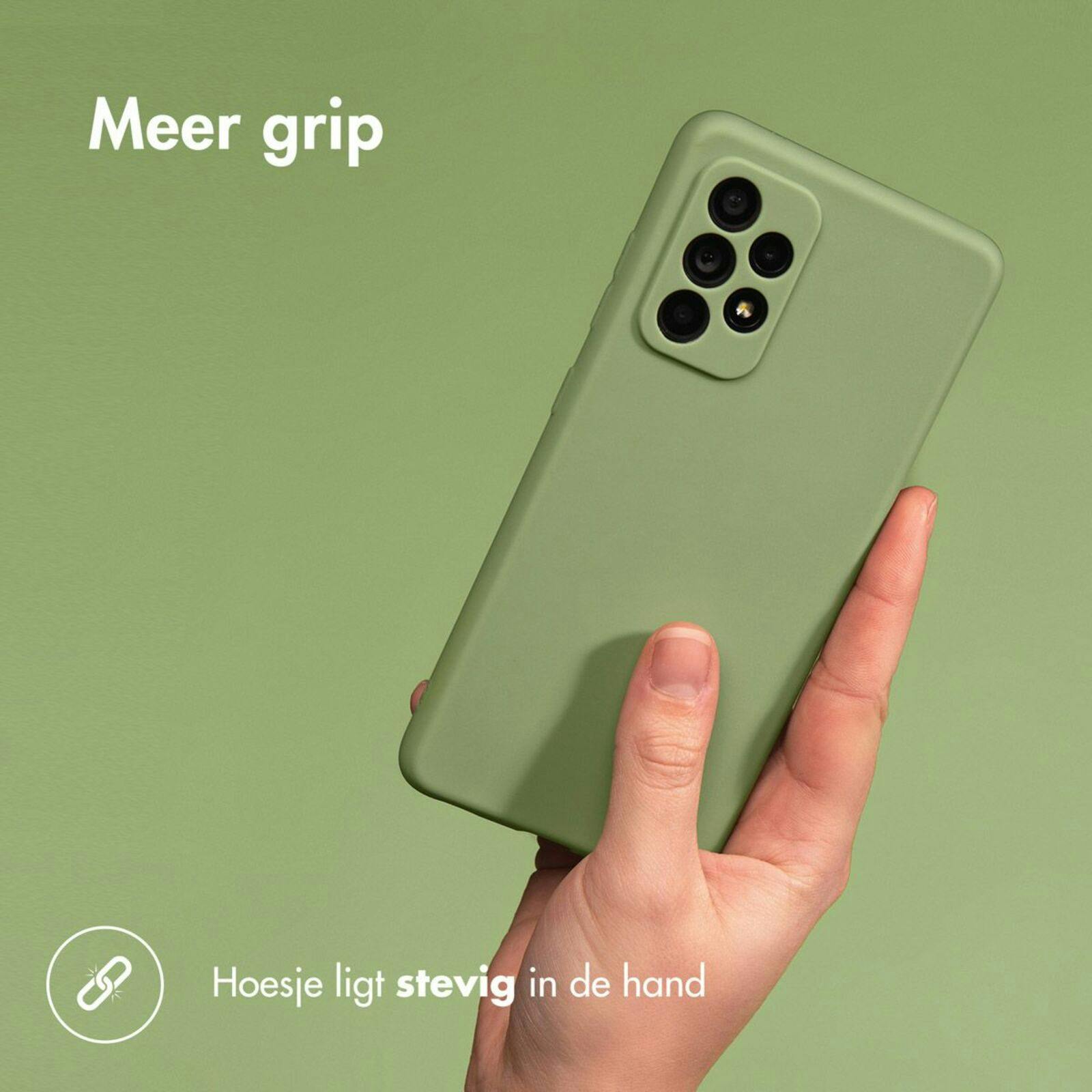 Kees Galaxy A54 Telefoonhoesje Olijfgroen