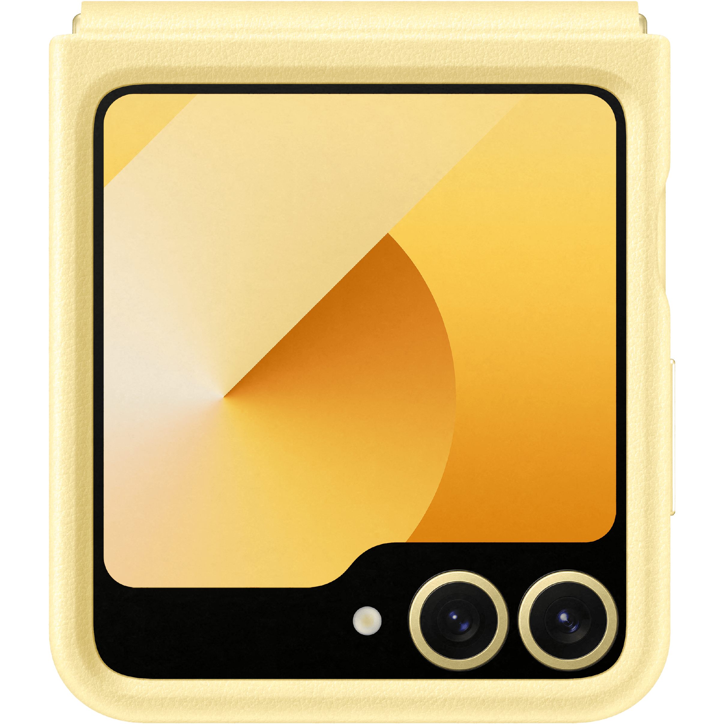 Samsung Galaxy Z Flip6 Kindsuit Hoesje Geel - Voorkant