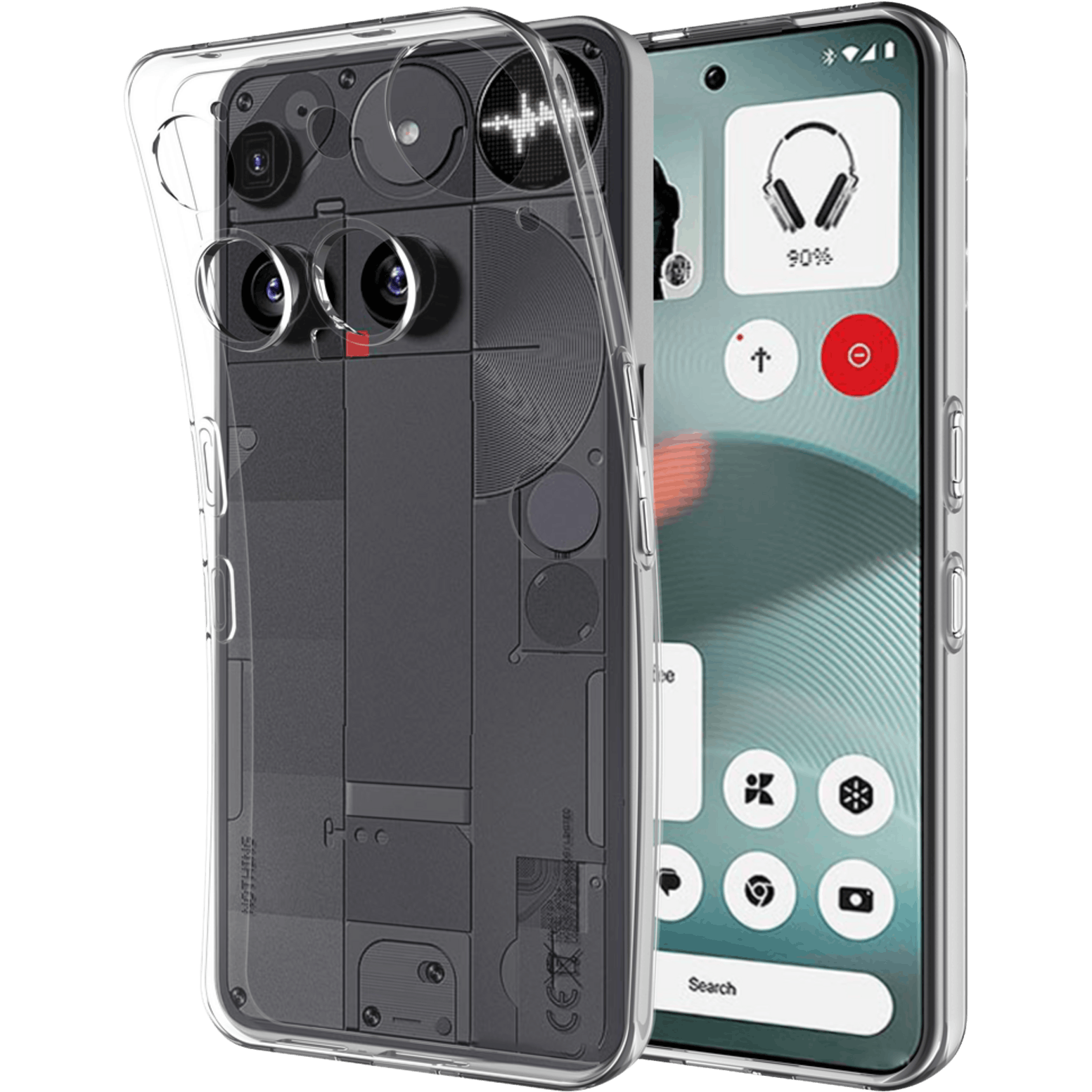 Just in Case Nothing Phone (3) TPU Hoesje Transparant