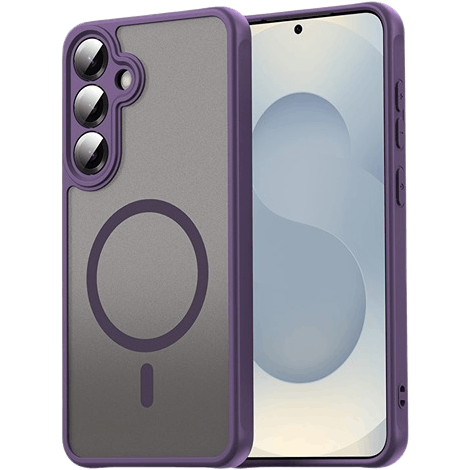 CaseBody Samsung A56 Slim Anti-Shock MagSafe Hoesje Paars