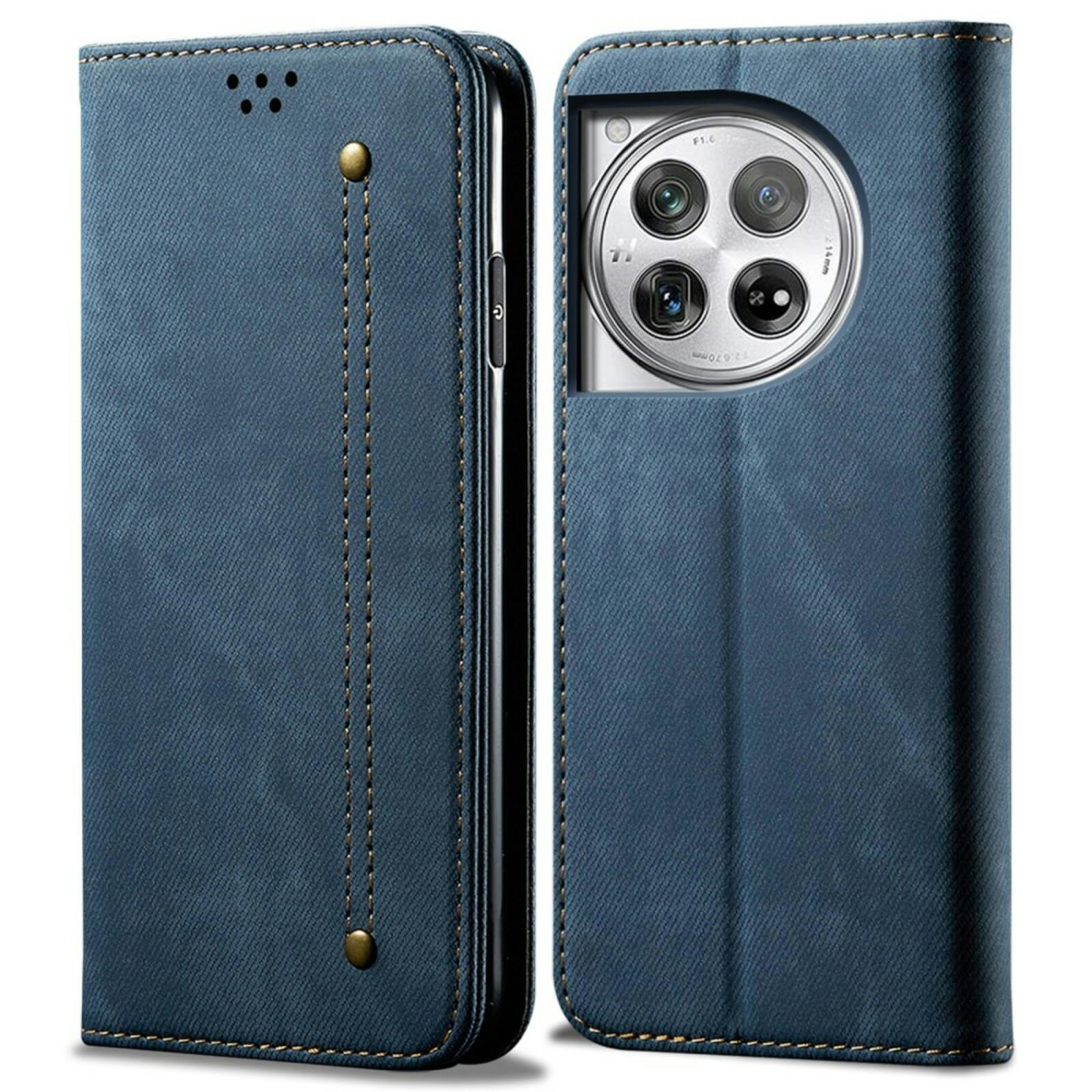 CaseBody OnePlus 12R Denim Bookcase Blauw