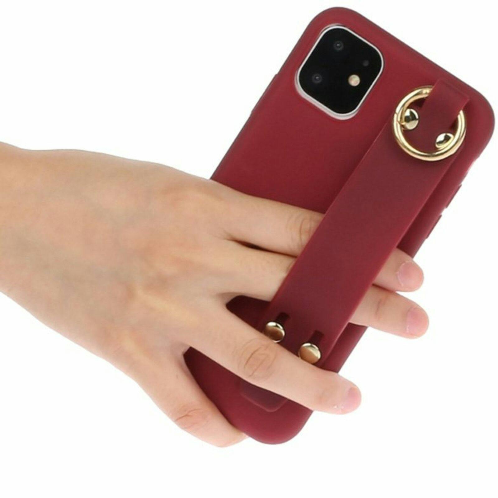 Comfycase iPhone 12 (Pro) Strap Holder Case Rood