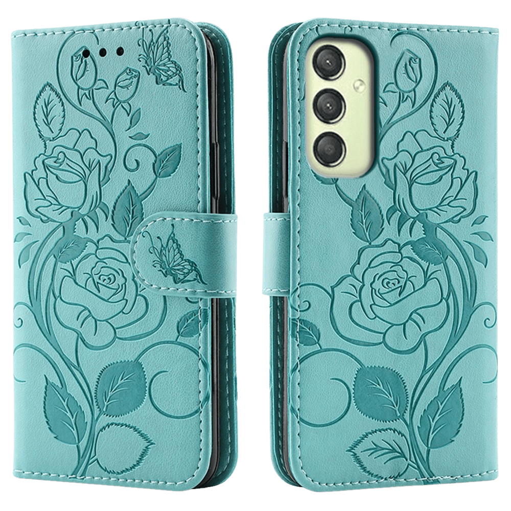 Mocaa Samsung A17 (5G) / A16 (5G) / A26 5G Bookcase Gravure Rozen Groen