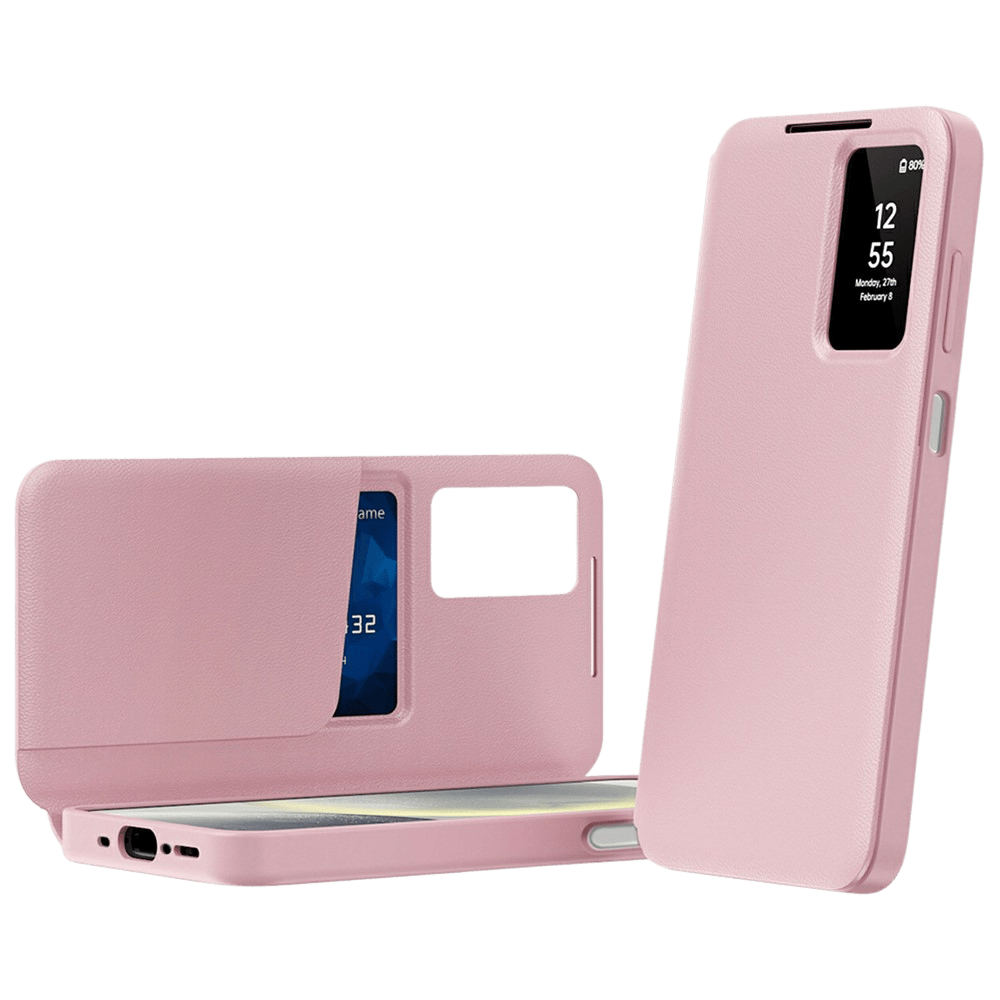 CaseBody Samsung Galaxy A37 Smart Cover Roze