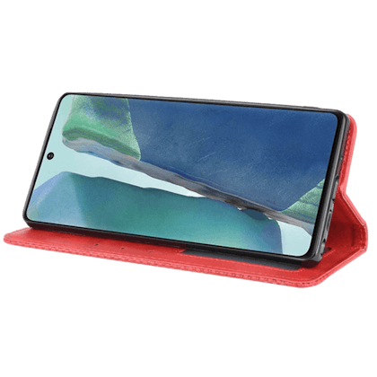 CaseBody Samsung Galaxy S20 FE Retro Hoesje met Pasruimte Rood