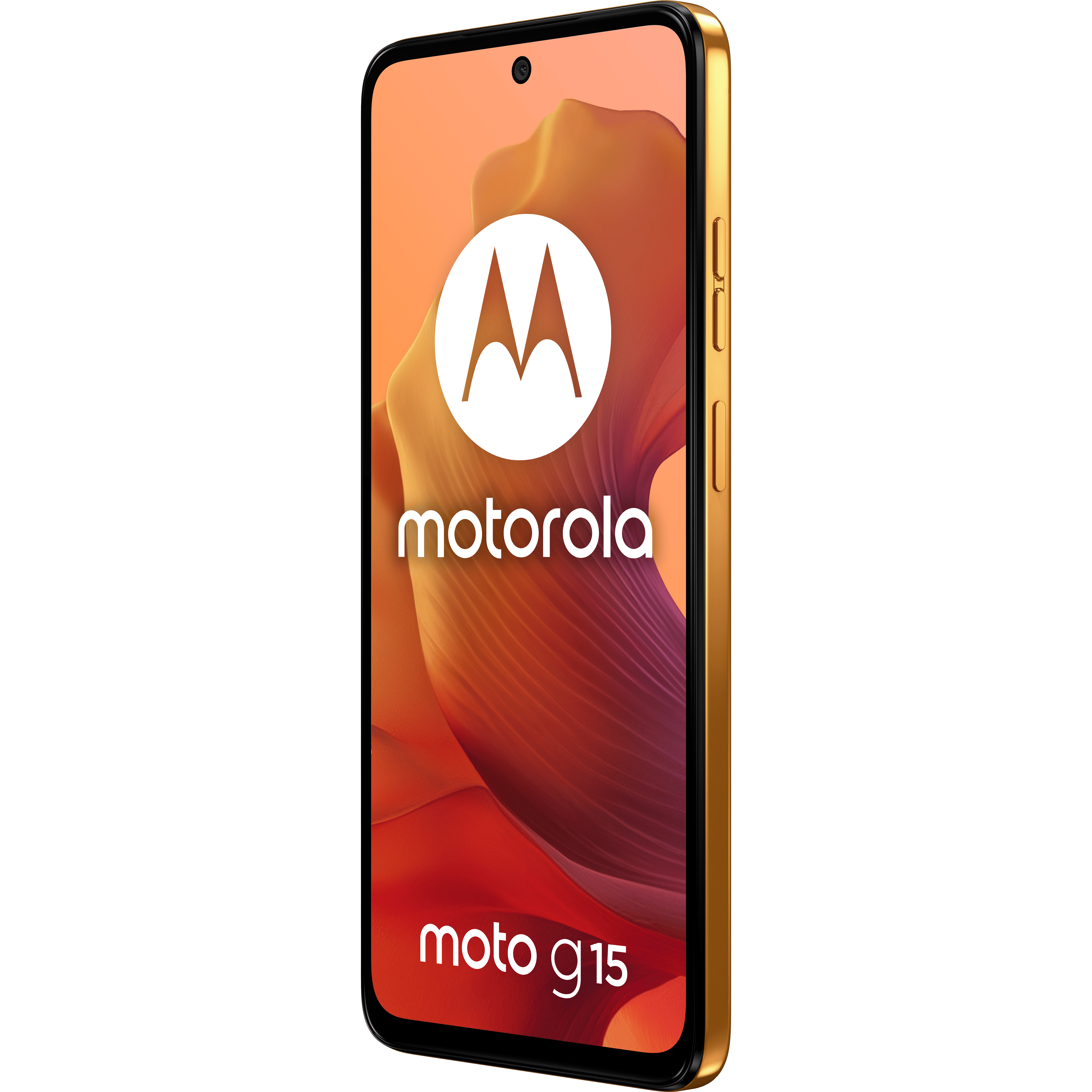 Motorola Moto G15 Sunrize Orange - Aanzicht vanaf rechts