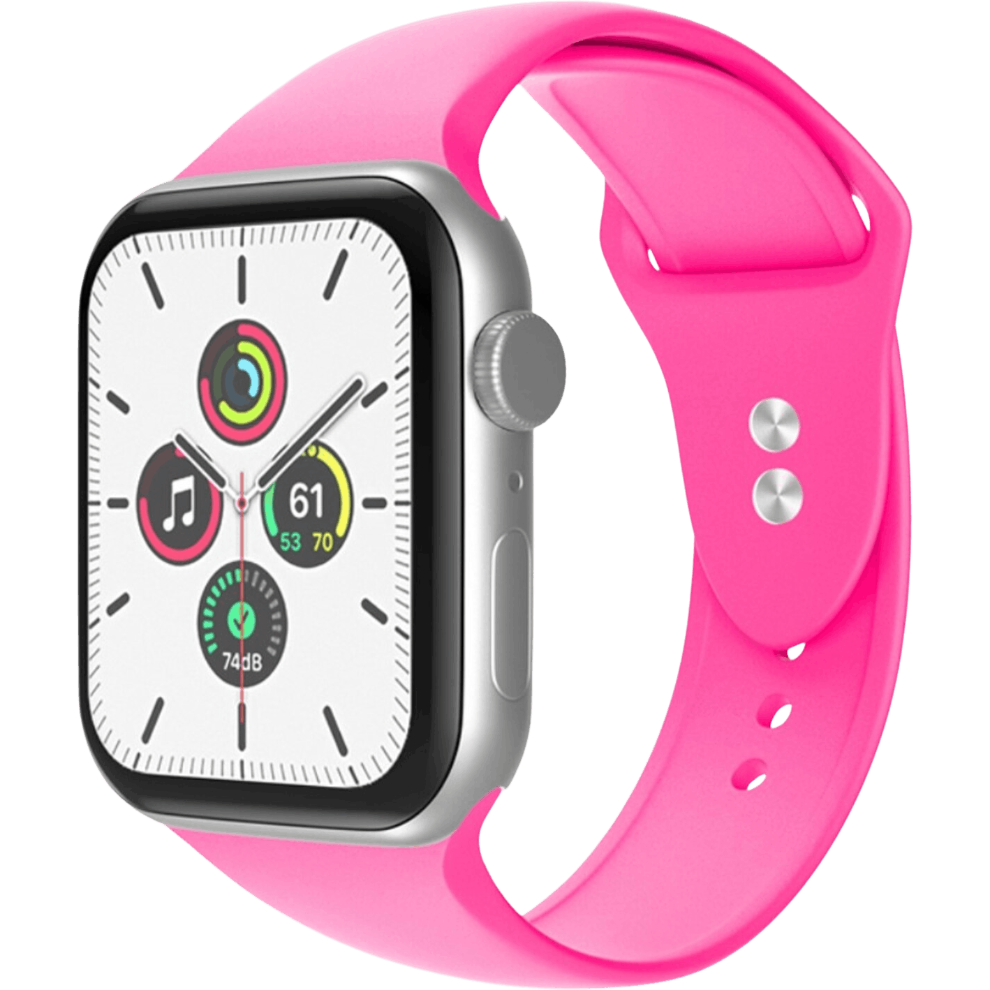 Mocaa Apple Watch Siliconen Horlogebandje 45-46mm Roze