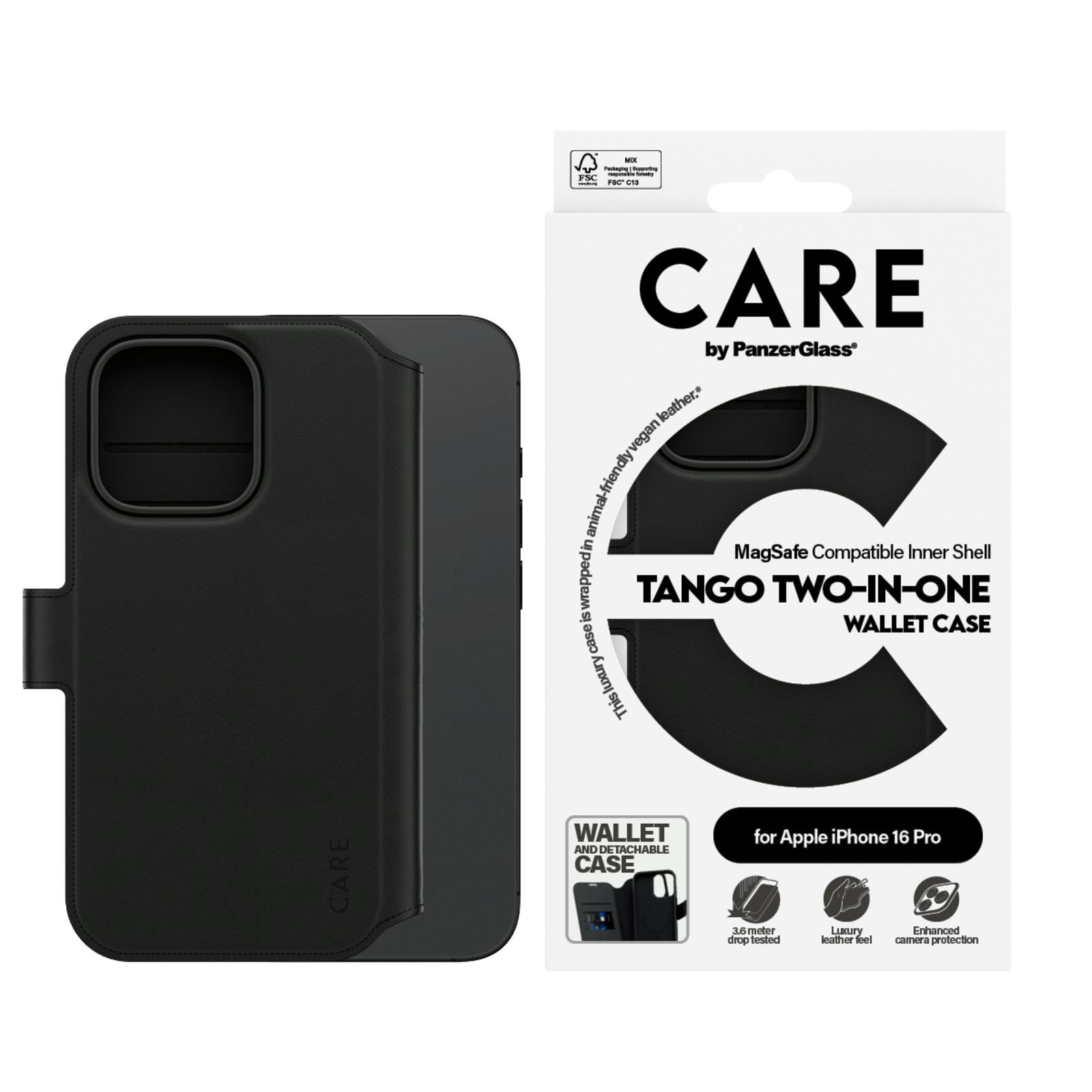PanzerGlass iPhone 16 Pro CARE Tango 2-in-1 Wallet met MagSafe