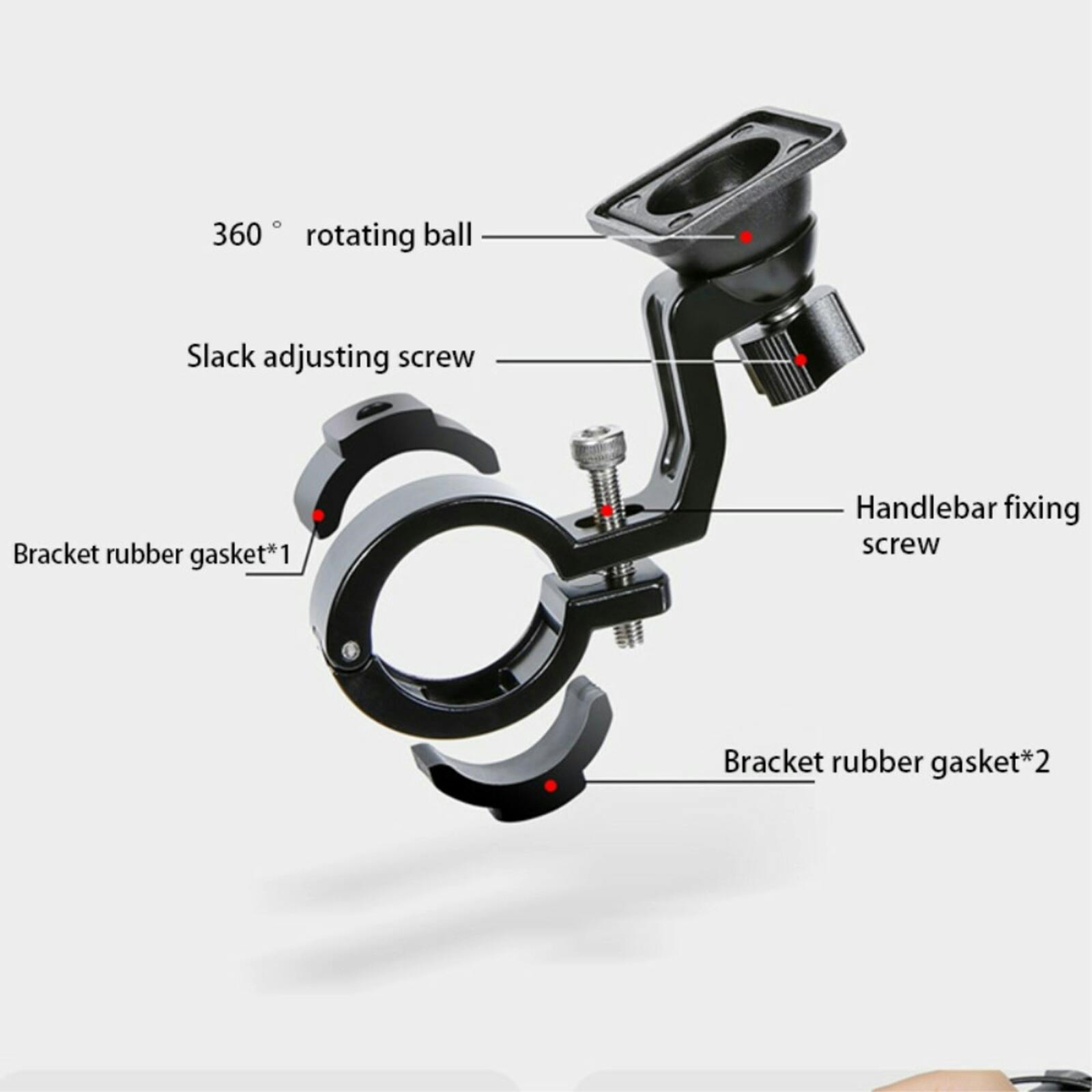 Wild Man XT3S Waterproof Telefoonhouder Fiets Zwart