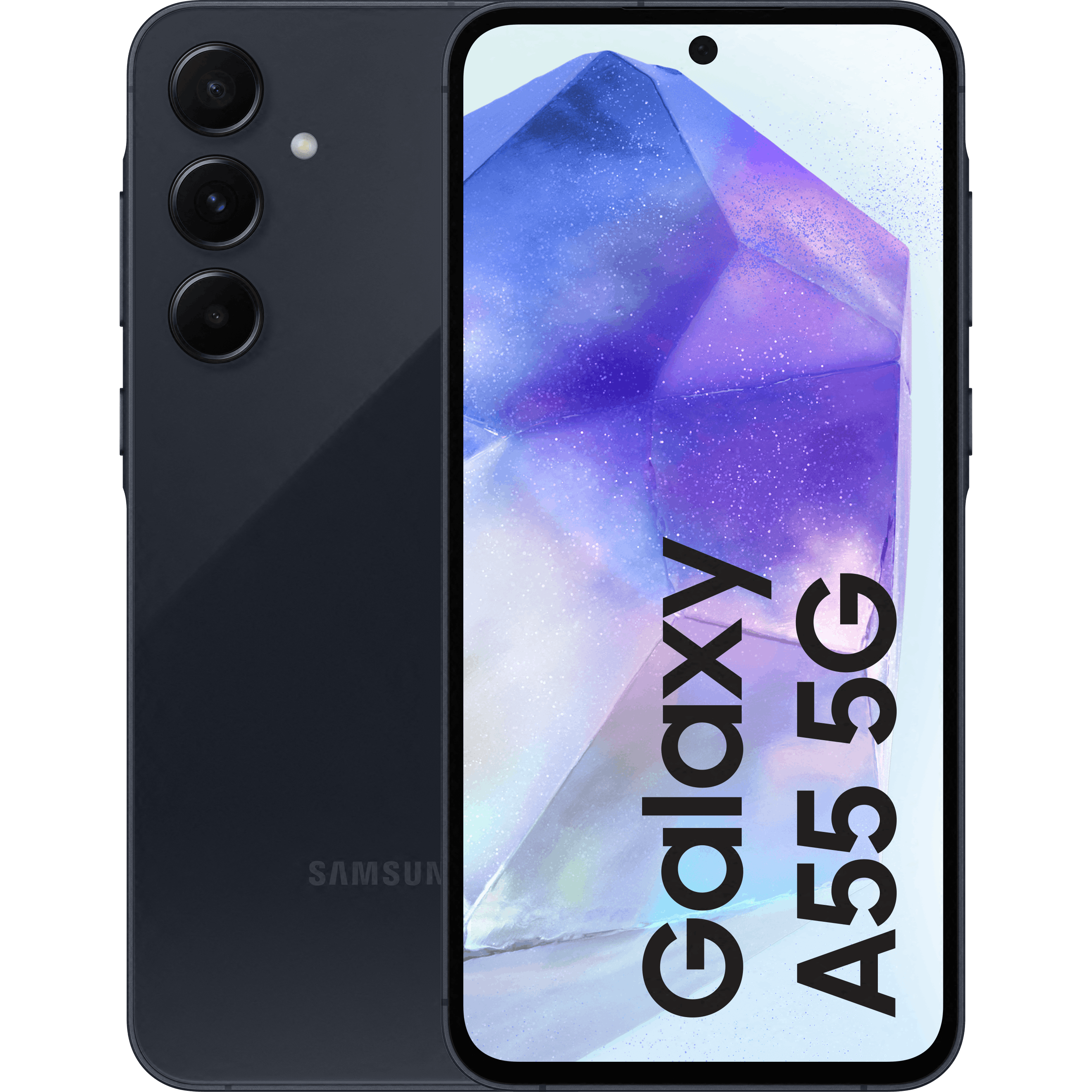 Samsung Galaxy A55 5G Awesome Navy - Aanzicht vanaf links