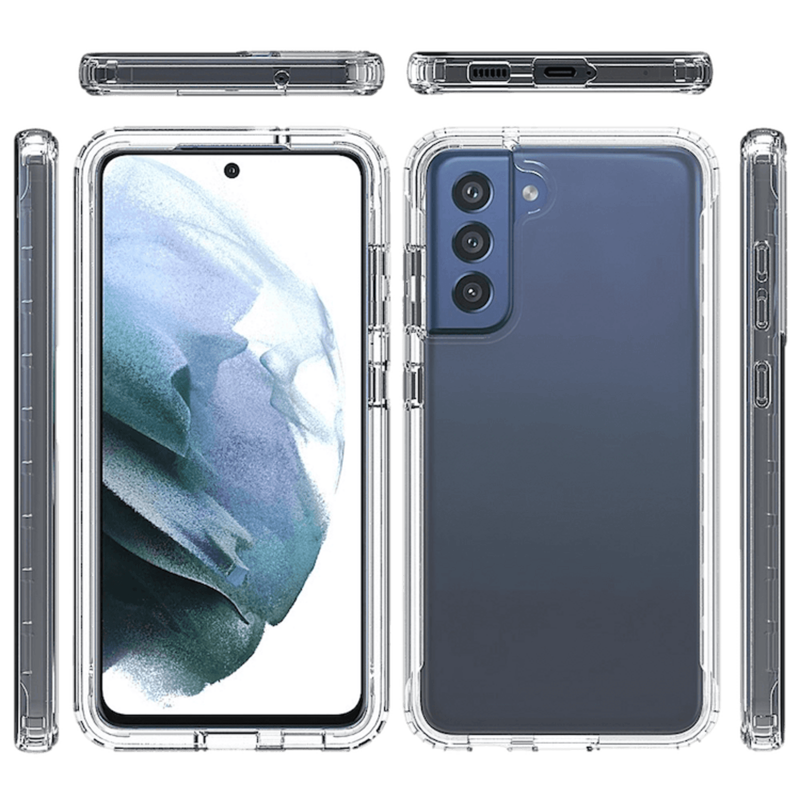 Comfycase Samsung galaxy S21 FE Schokproof Front And Back Case Transparant