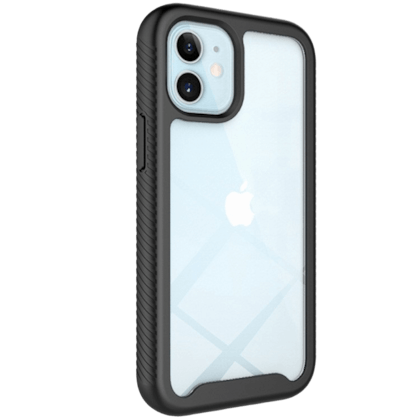 CaseBody iPhone 12 Mini Front and Back Grip Case Zwart