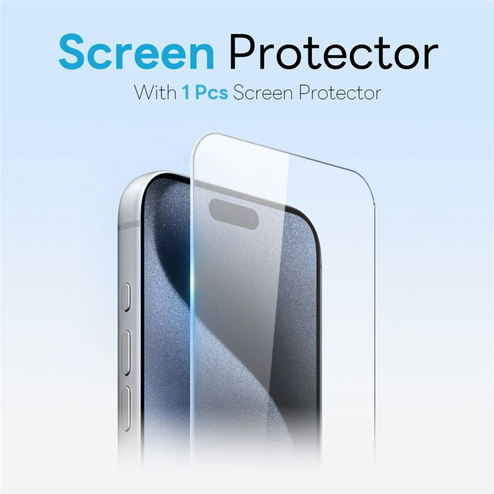 Northjo 2-in-1 iPhone 15 Pro Hoesje – Shockproof, MagSafe + Screenprotector Groen