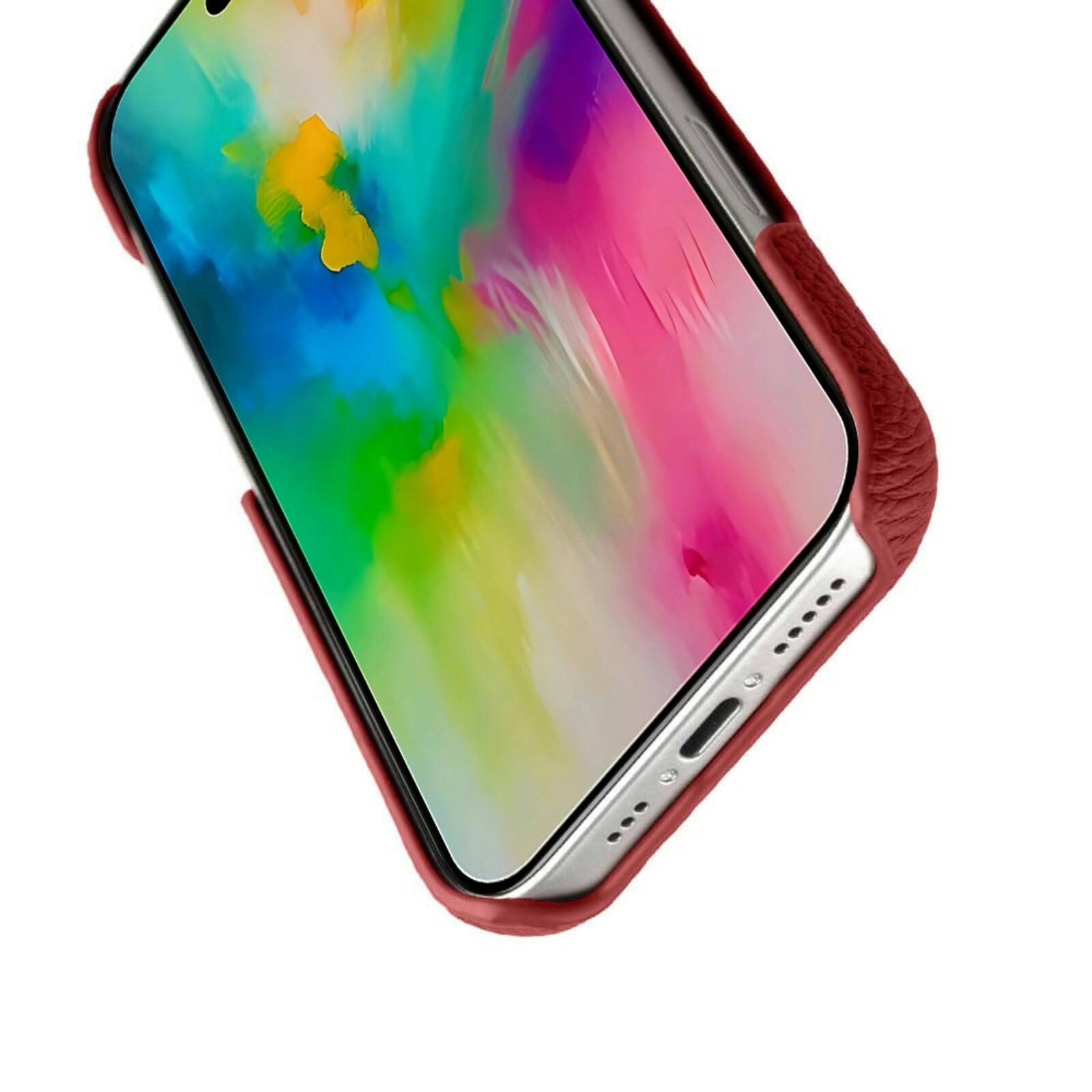 Melkco Apple iPhone 16 Leather MagSafe Cover Rood