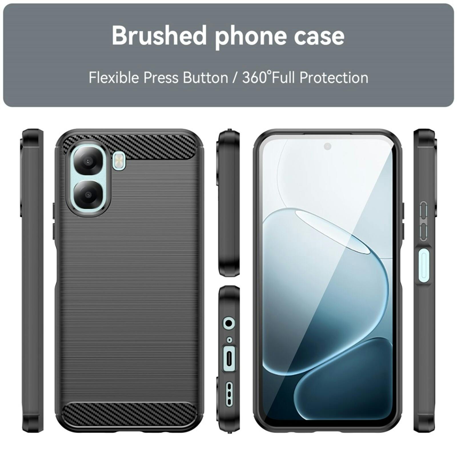 Mocaa OPPO A6x Schokbestendig Hoesje Zwart