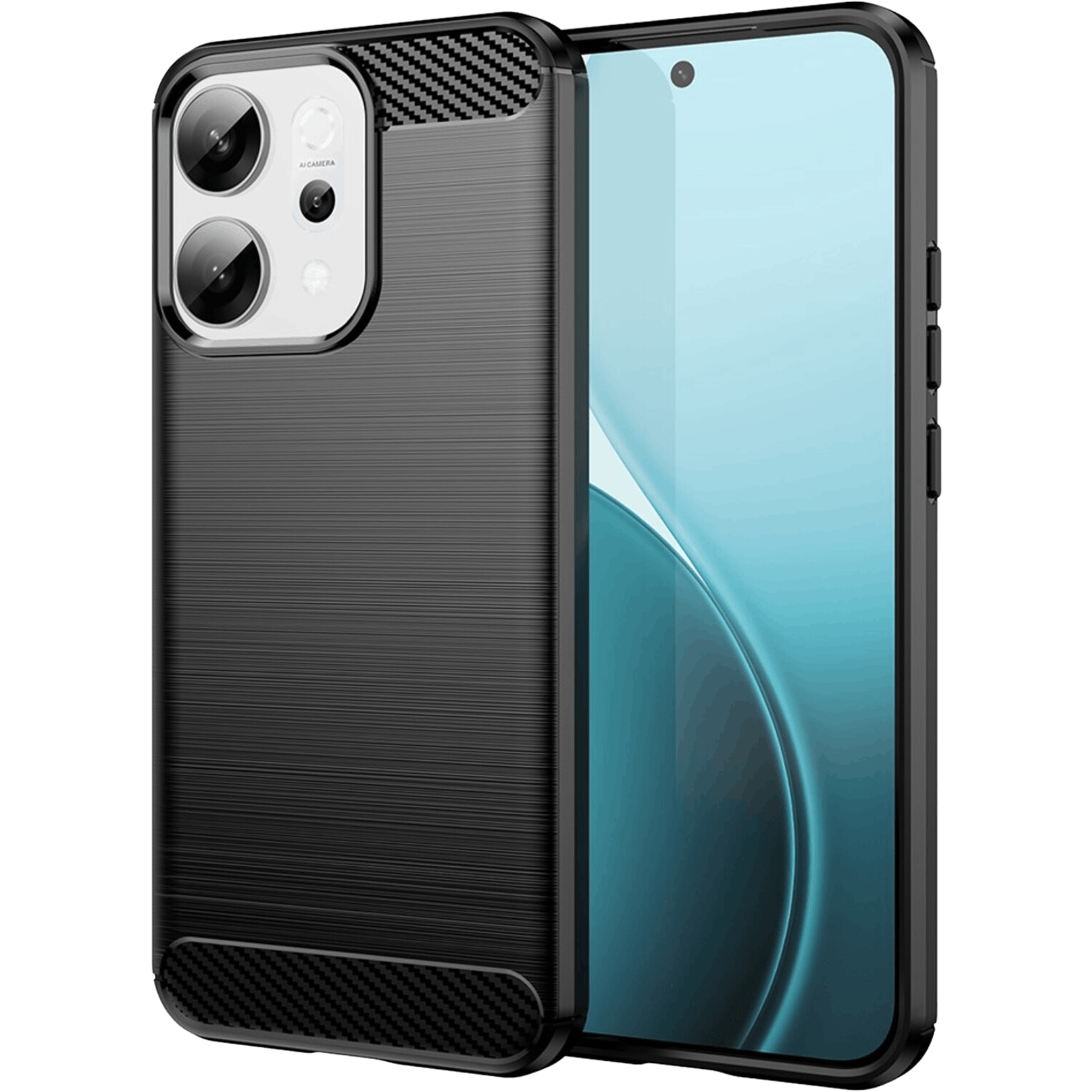 Mocaa Oppo Reno14 5G Brushed Hoesje Zwart