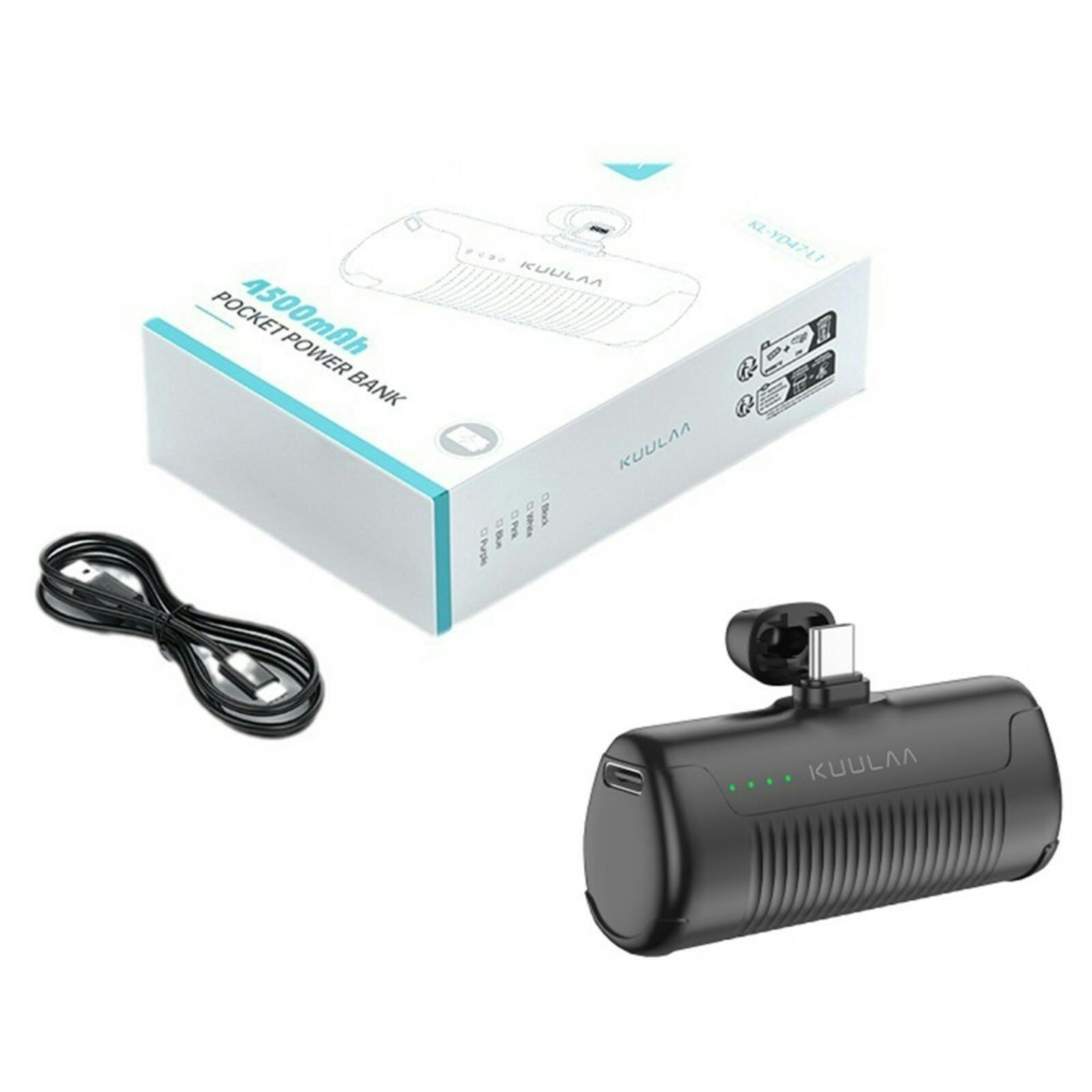 Kuulaa Capsule 4500mAh Pocket Powerbank Roze 4.500 mAh