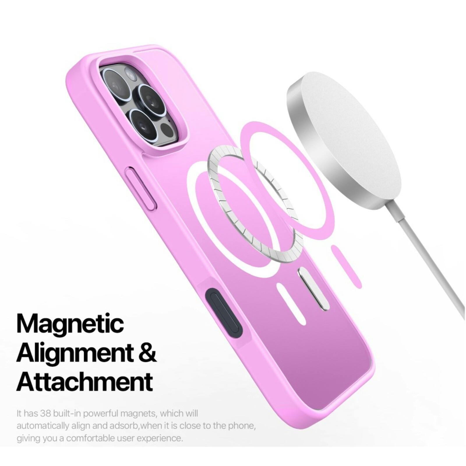 DUX DUCIS iPhone 16 Pro Mat MagSafe Hoesje Roze