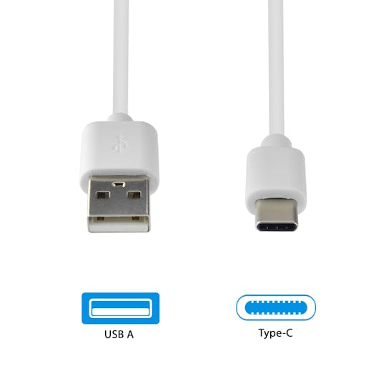 GNG Kabel USB-A naar USB-C Wit