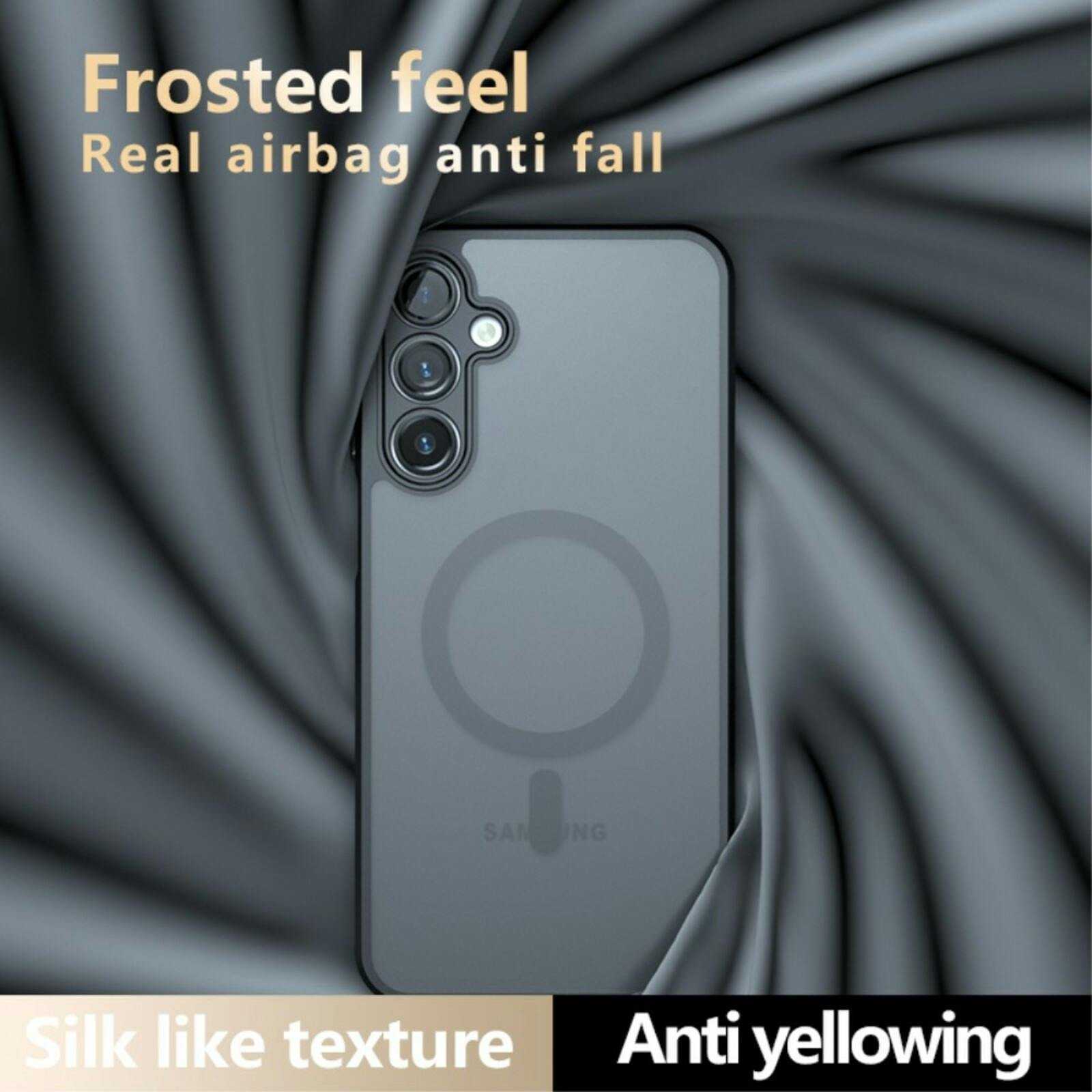 Mocaa Samsung Galaxy A16 Slim Anti-Shock Magsafe Hoesje Zwart