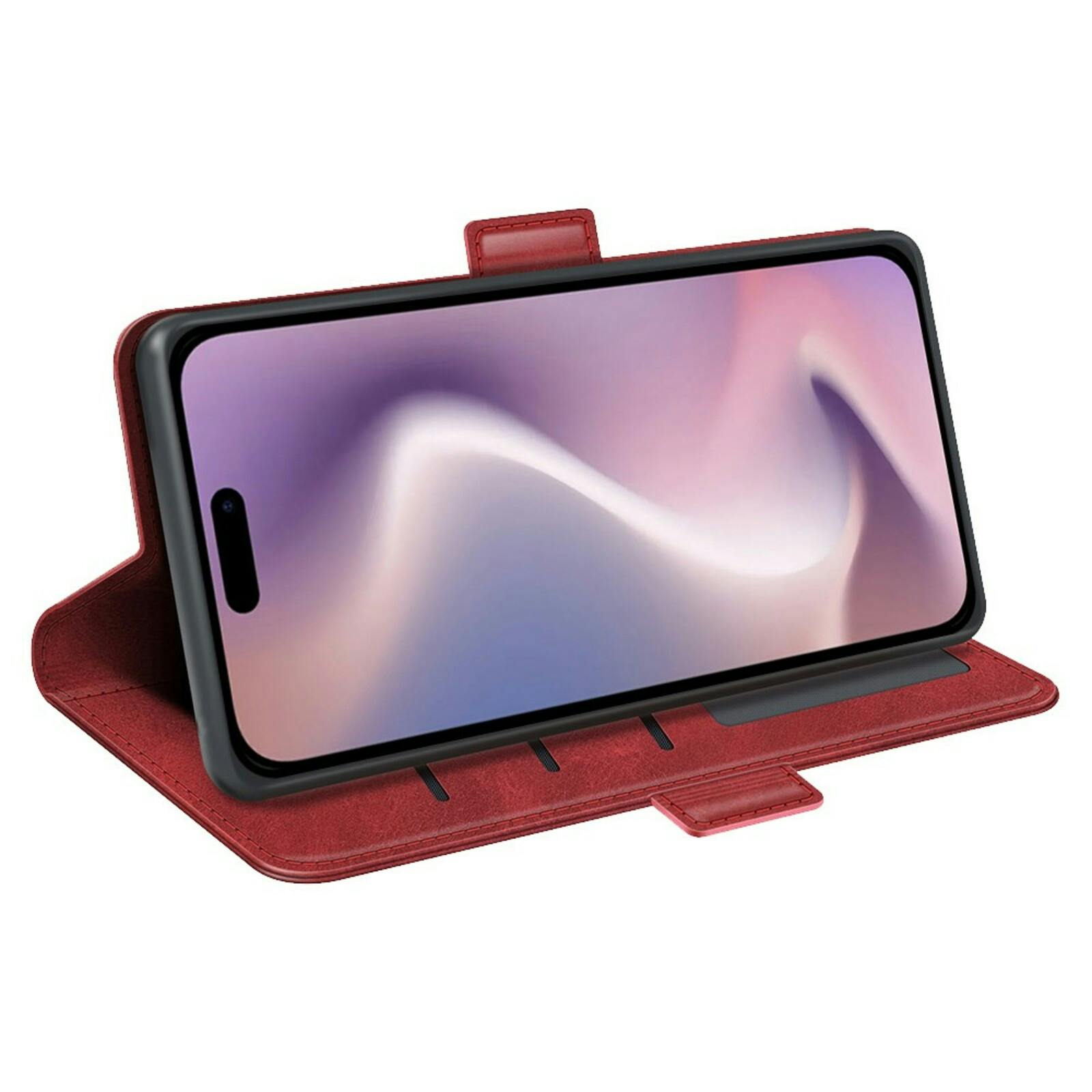 Comfycase Apple iPhone 16 Plus Bookcase Hoesje Rood