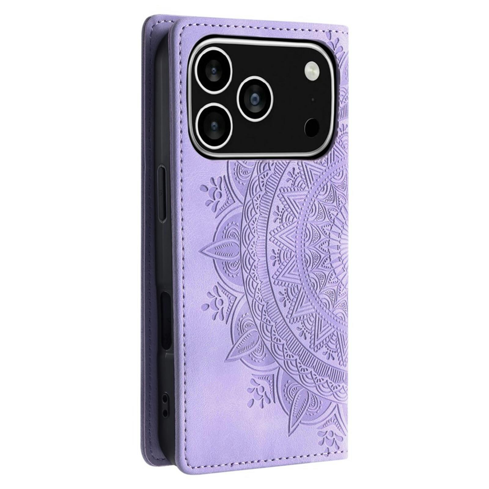 Comfycase Apple iPhone 17 Pro Soft Mandala Bookcase Paars