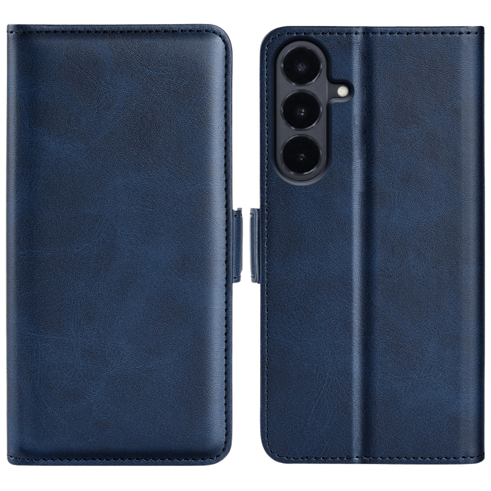 CaseBody Samsung Galaxy S26 FE Real Leather Wallet Hoesje Blauw