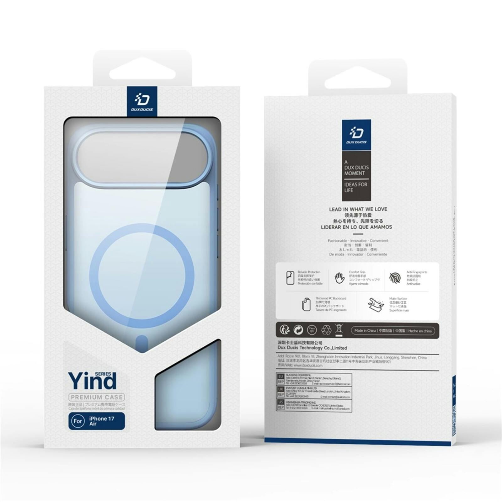 DUX DUCIS Apple iPhone 17 Air Mat MagSafe Hoesje Blauw