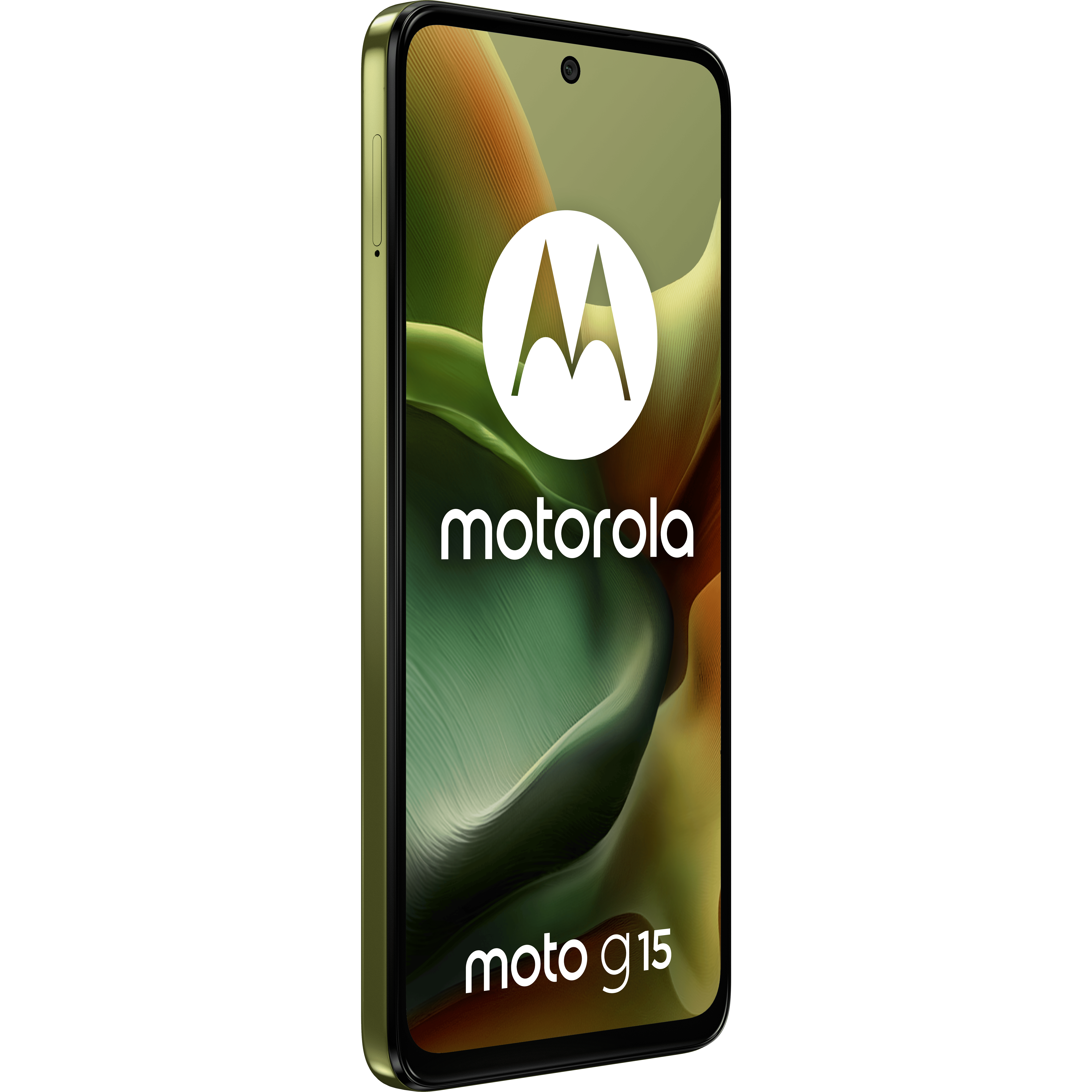 Motorola Moto G15 Iguana Green - Aanzicht vanaf links