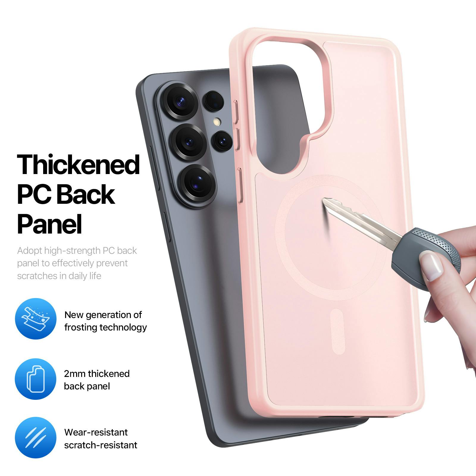 DUX DUCIS Samsung Galaxy S26 Ultra Magnetic Mat Hoesje Roze