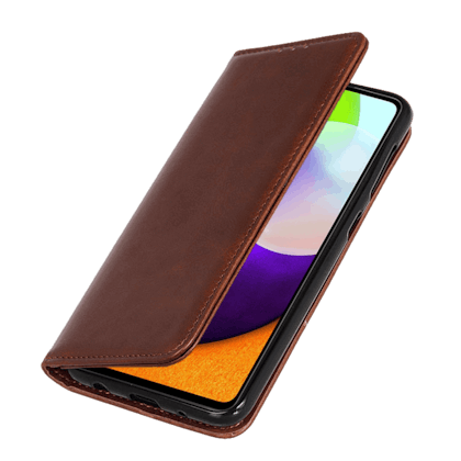 CaseBody Samsung Galaxy A53 Real Leather Wallet Hoesje Bruin