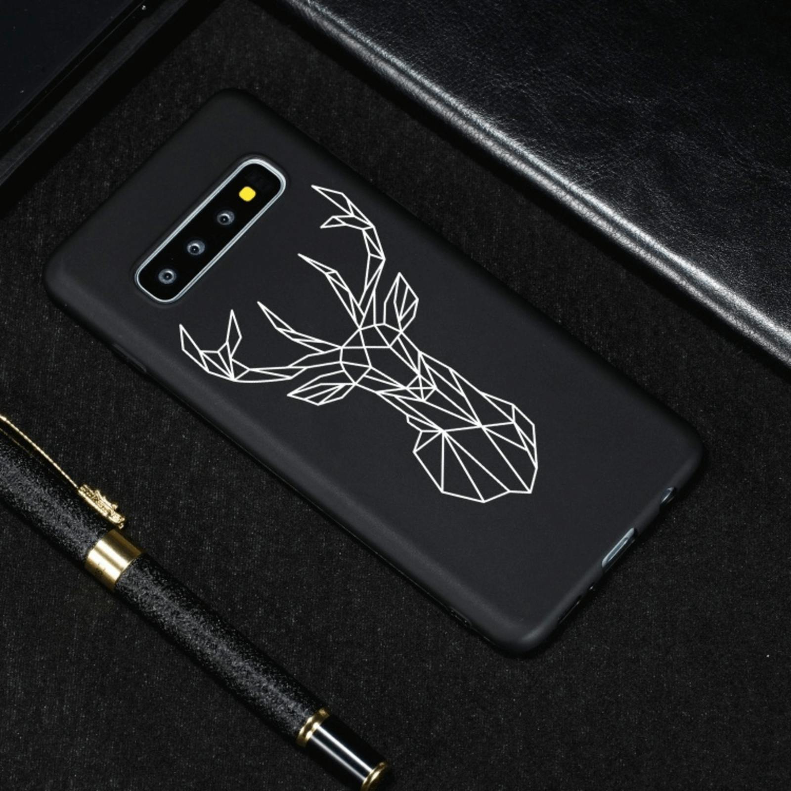 Mocaa Samsung Galaxy S10 Plus Hoesje Elk Zwart