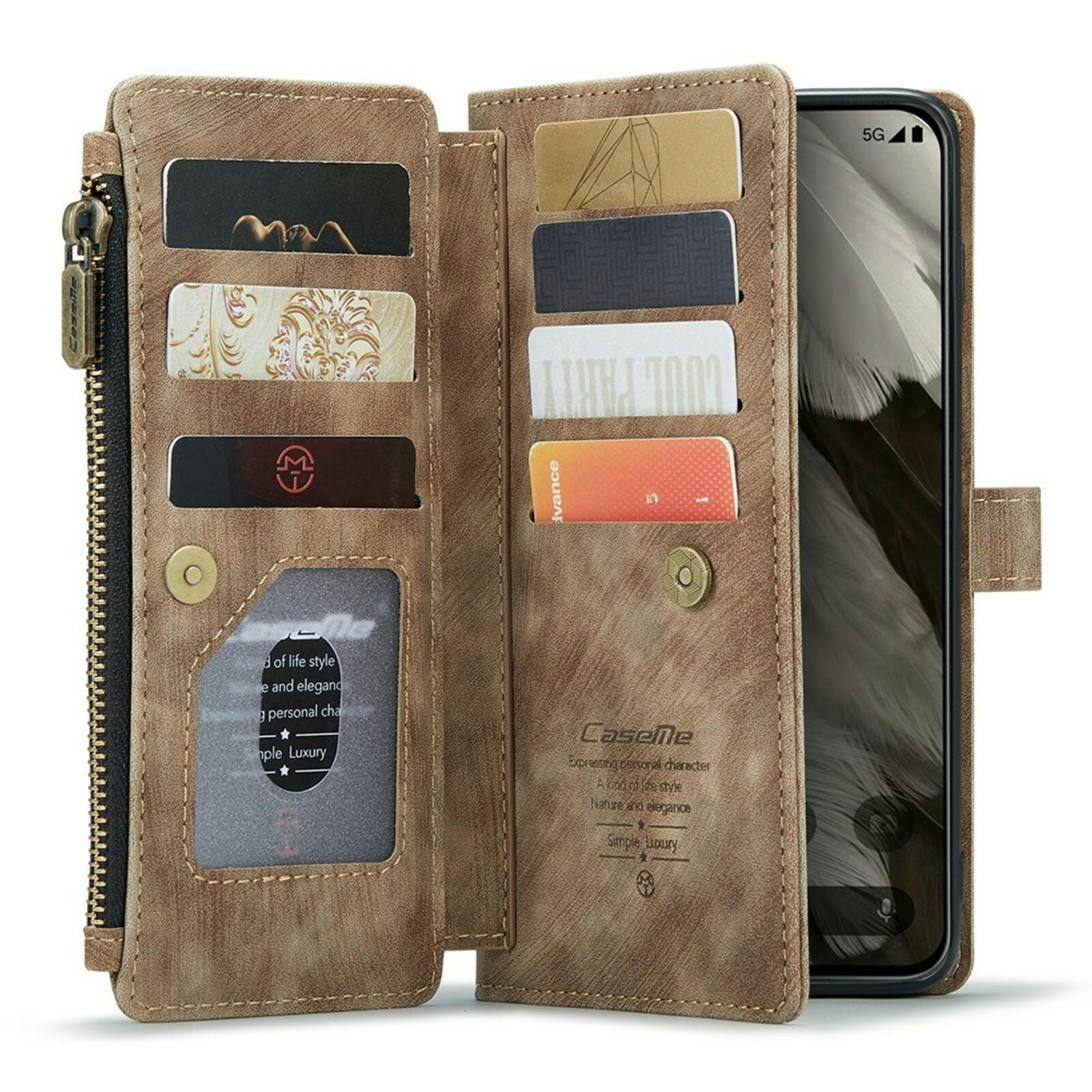 Caseme Google Pixel 8 Zipper Wallet Bruin