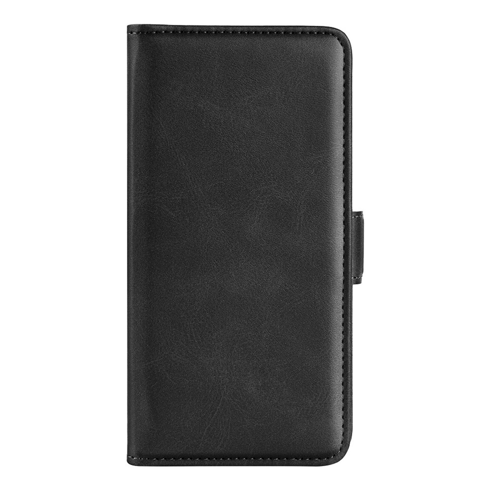 CaseBody Samsung S26 Plus Real Leather Wallet Hoesje Zwart