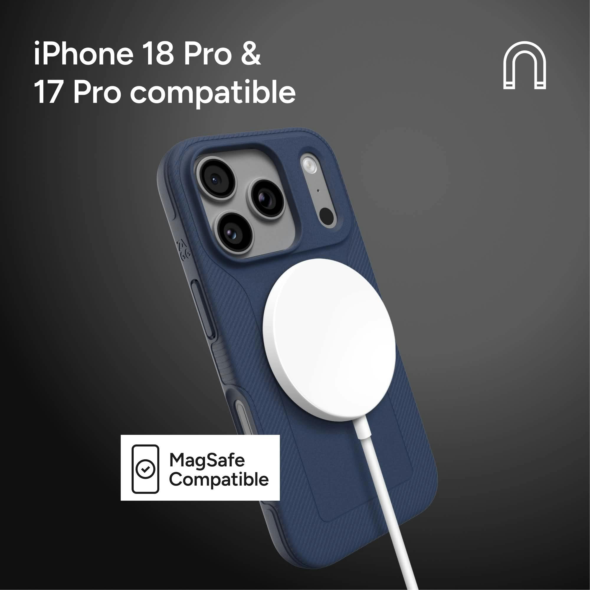 ZAGG iPhone 17 Pro Max / 18 Pro Max Luxe MagSafe Hoesje Marineblauw