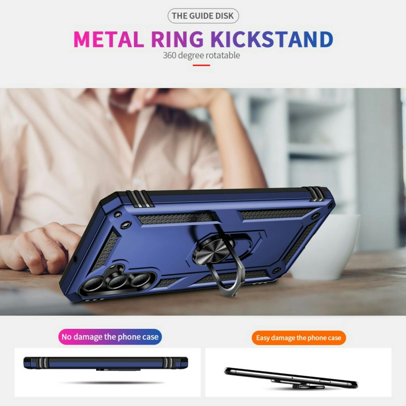 CaseBody Samsung Galaxy A16 Shield Case Blauw