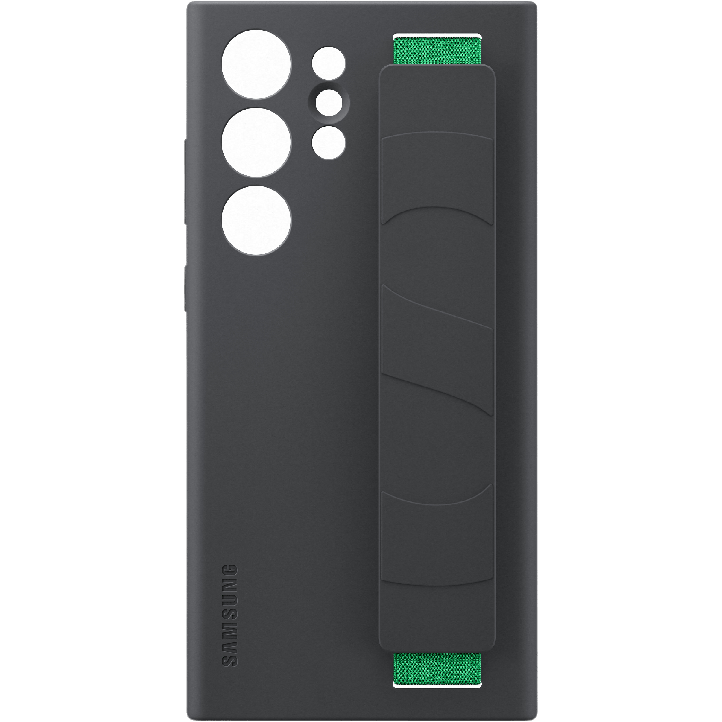 Samsung Galaxy S23 Ultra Siliconen Hoesje met Band Zwart