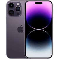 Apple iPhone 14 Pro Max Deep Purple - Voorkant & achterkant met abonnement
