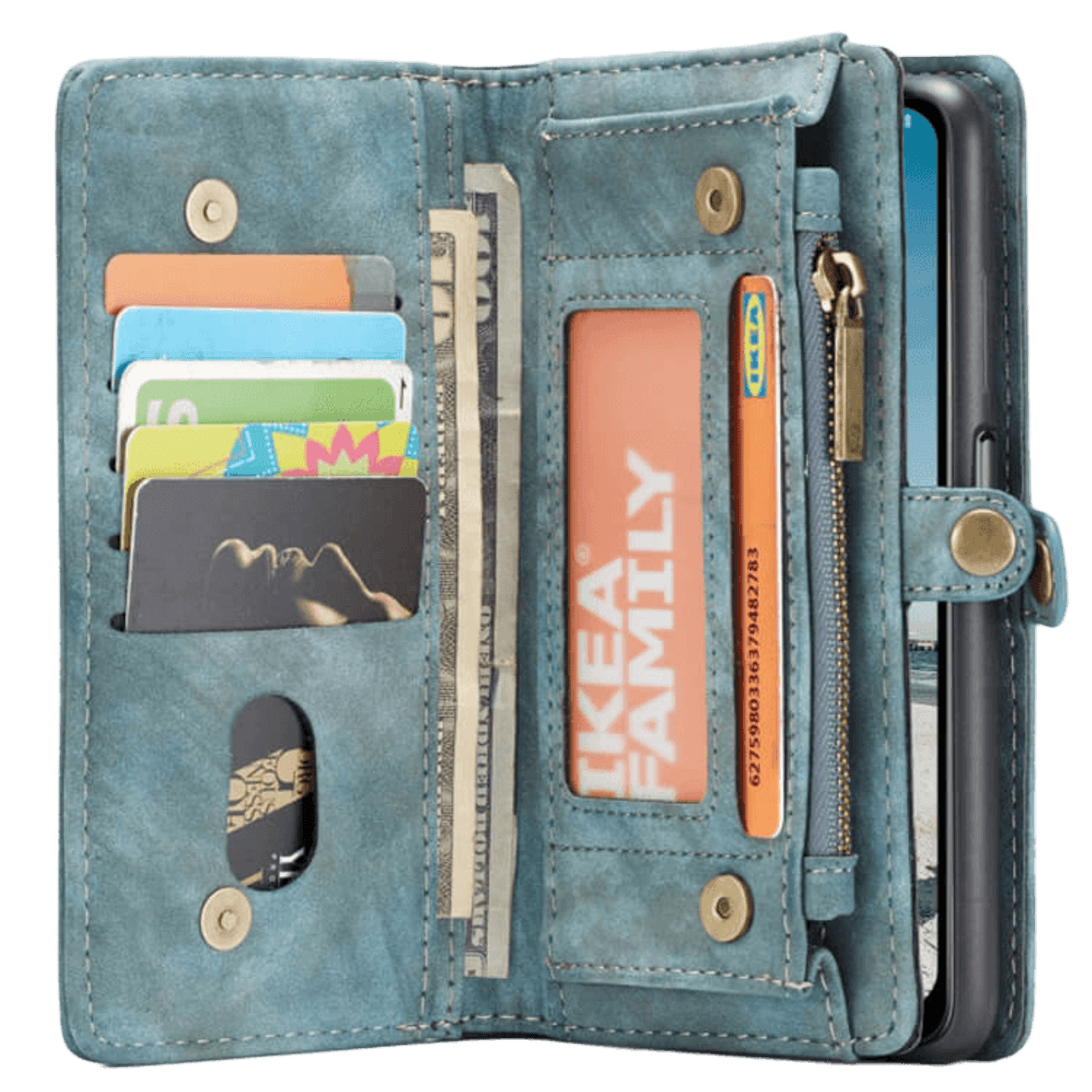 Caseme iPhone 6 Plus / 6s Plus Vintage Bookcase Hoesje Blauw