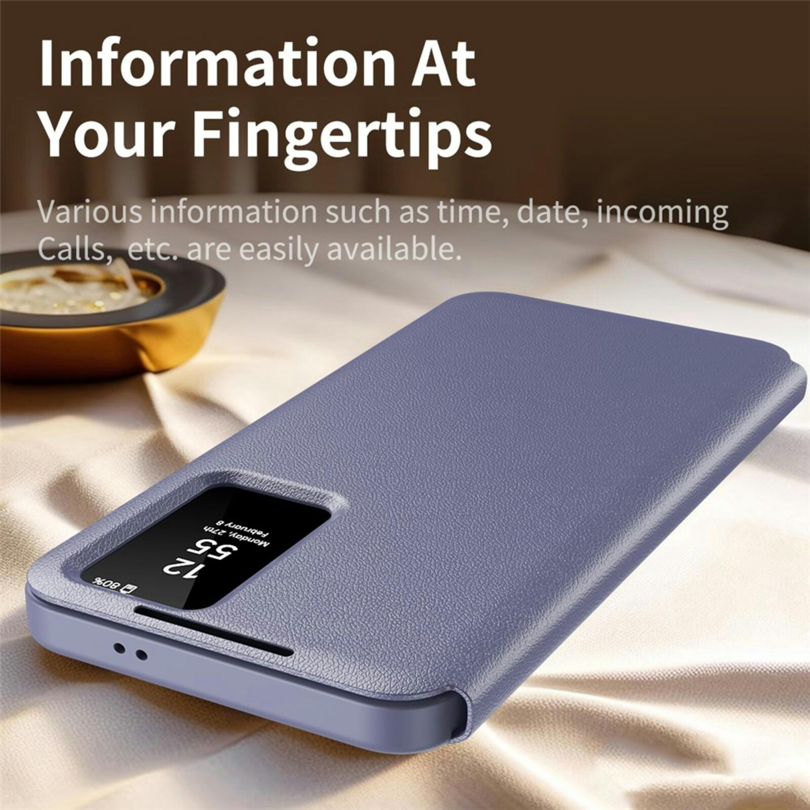 CaseBody Samsung Galaxy S24 Smart Cover Paars