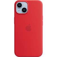 Apple iPhone 14 MagSafe Siliconen Hoesje Rood - Voorkant