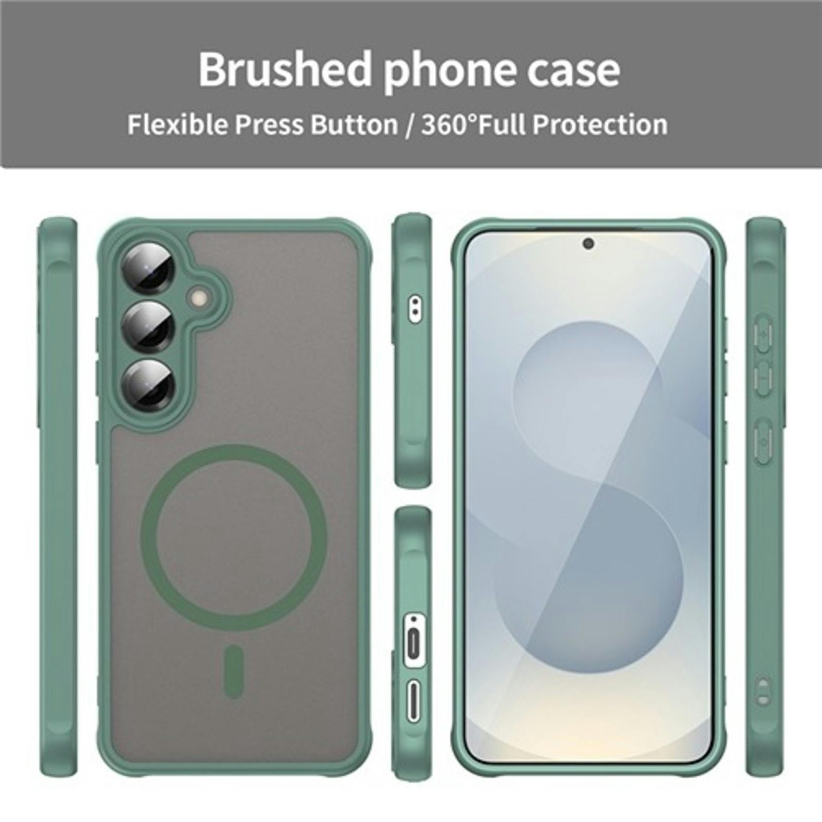 CaseBody Samsung A56 Slim Anti-Shock MagSafe Hoesje Groen