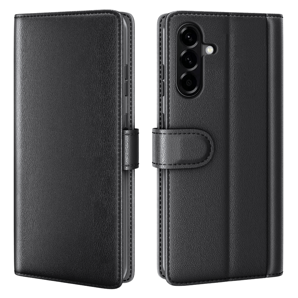 Amorus Samsung Galaxy A57 Real Leather Wallet Hoesje Zwart