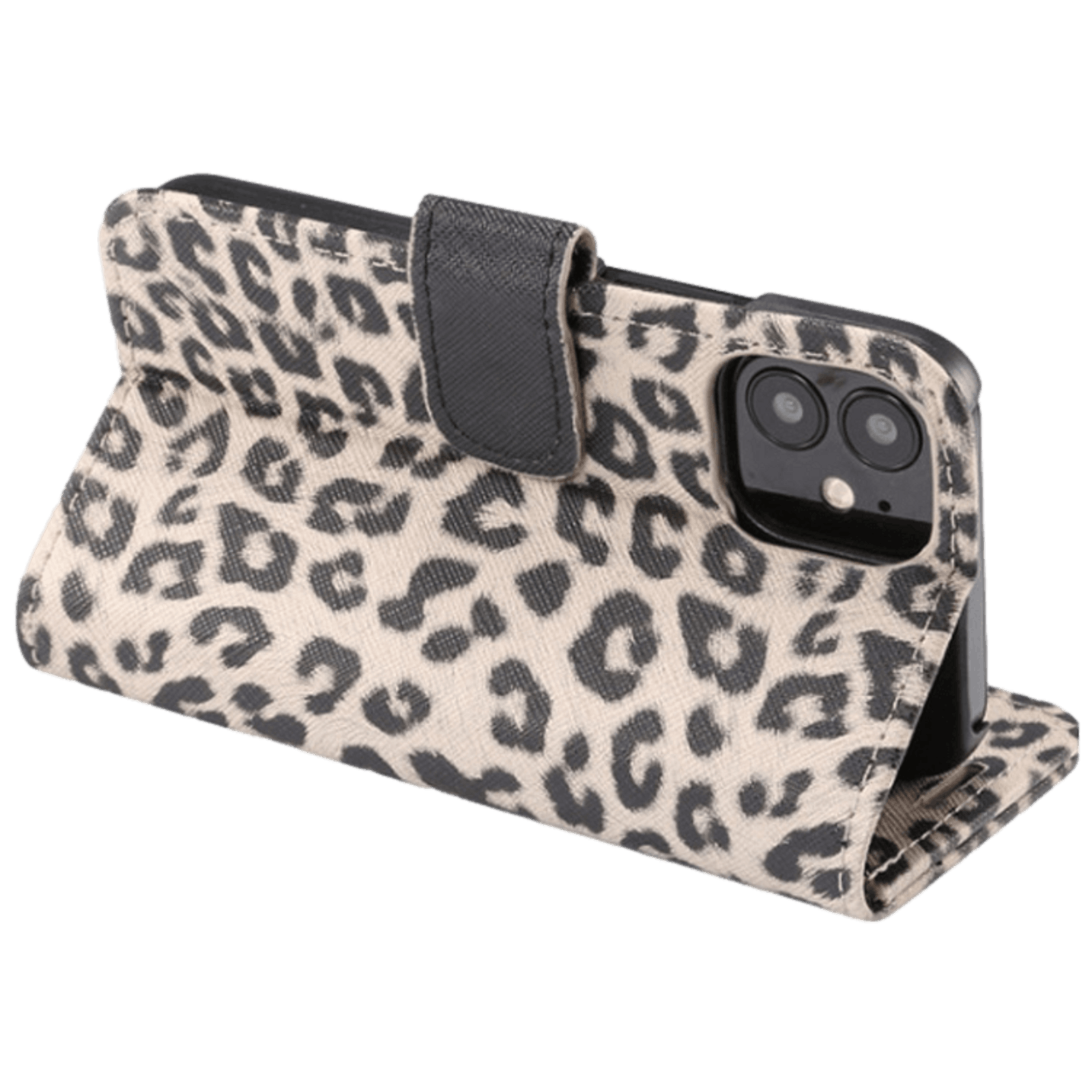 Mocaa iPhone 12 (Pro) Luipaardprint Bookcase Hoesje style I