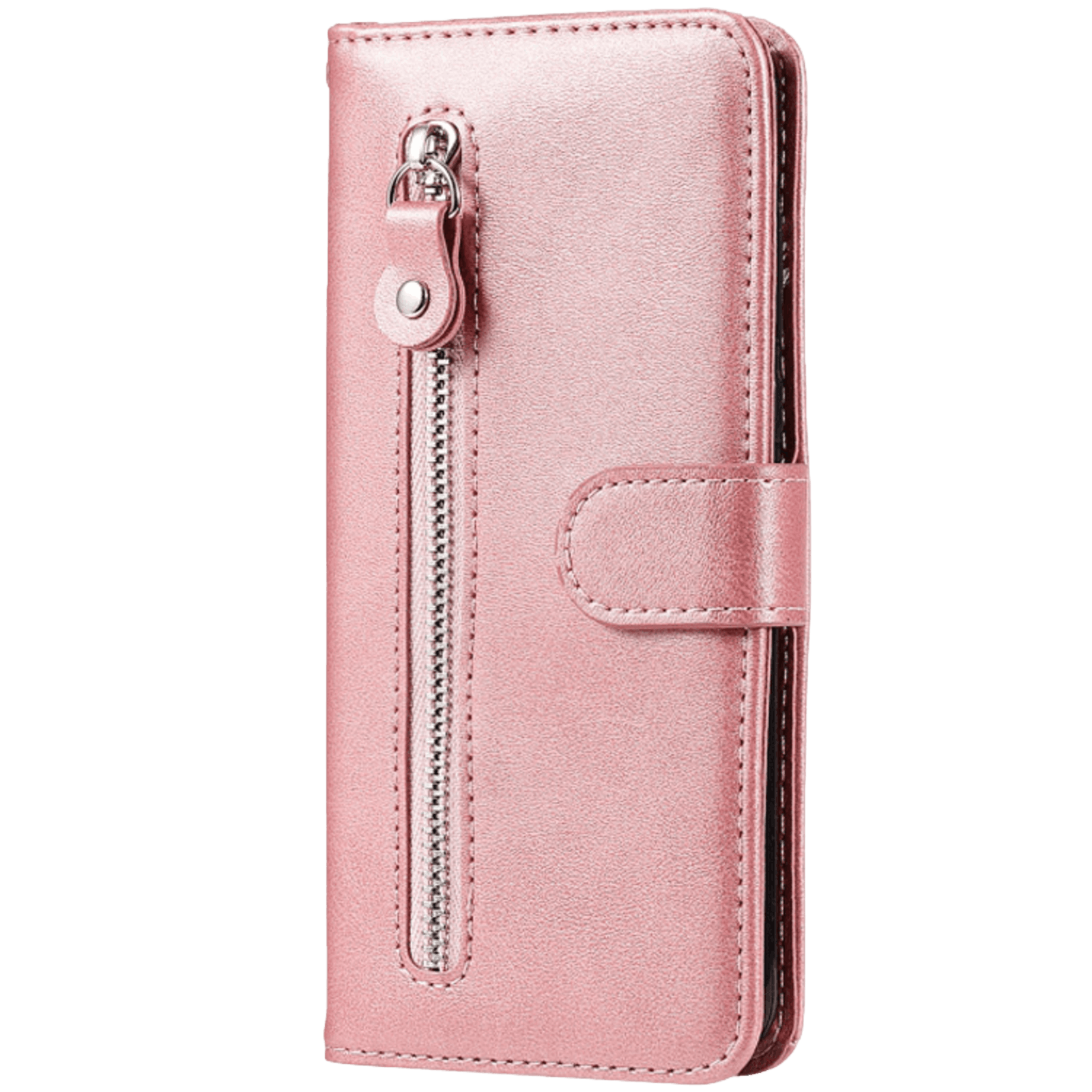 CaseBody Huawei P Smart 2020 Zipper Portemonnee Hoesje Roségoud